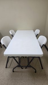 White Lifetime 6_ Table #1 4 Chairs