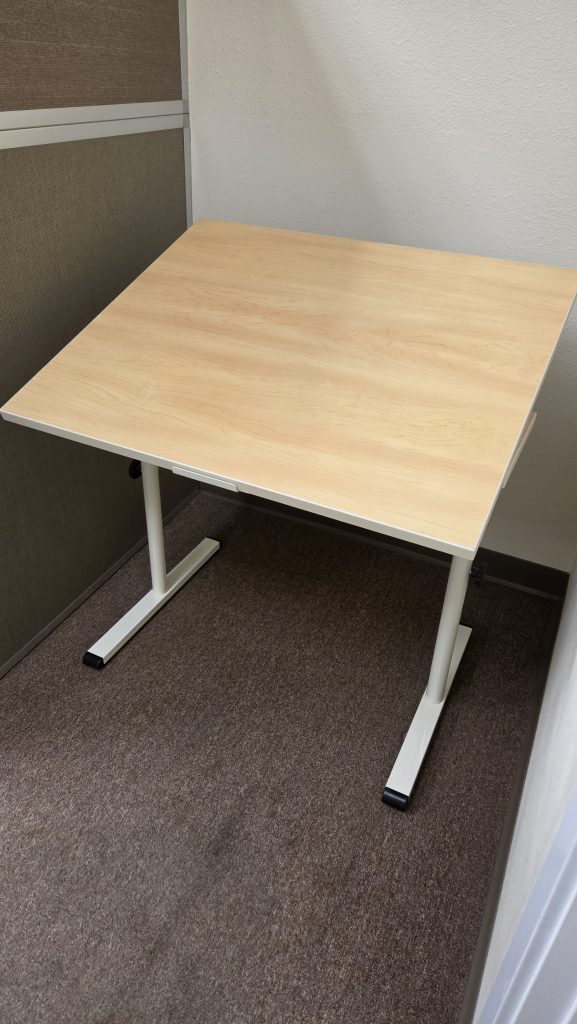 Height and Tilt Adjustable Table Tilted