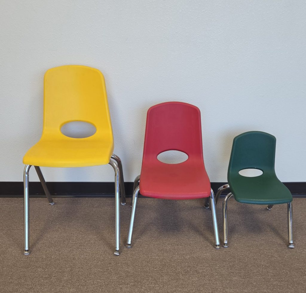 Kids Stack Chairs (Chrome Legs)