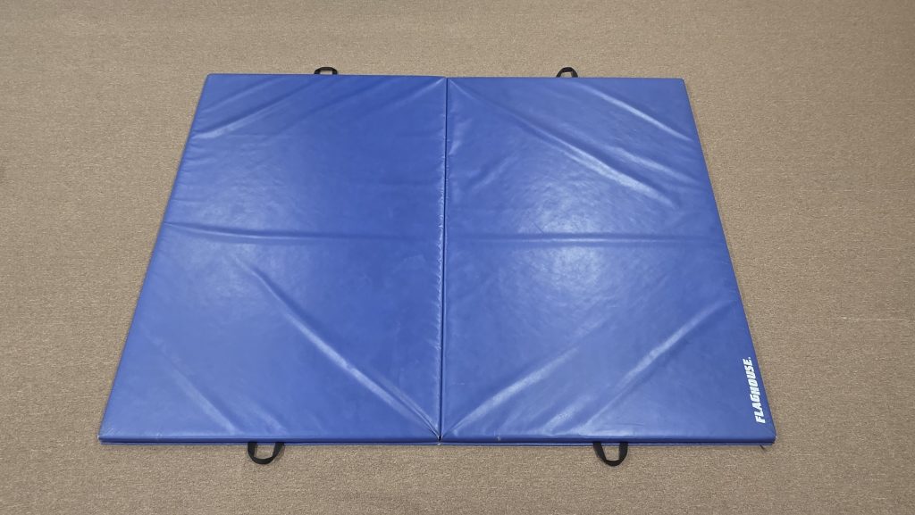 Mat – Blue 6′ x 8′ Flaghouse Fold-in-Half Mat, 4 Hand Loops, No Velcro